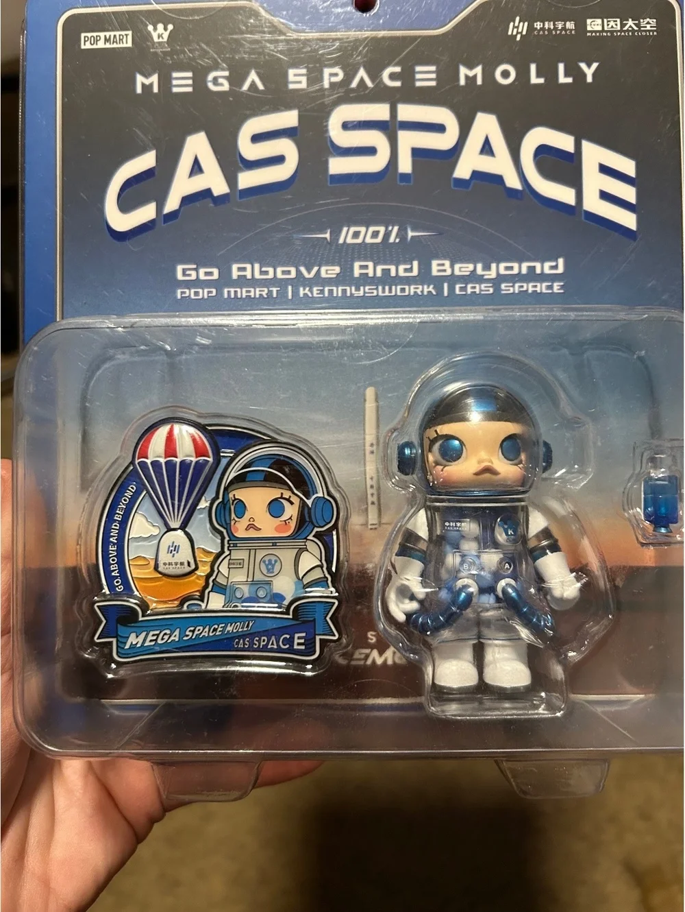 Mega Space Molly CAS Space Hang card figure pin Pop Mart